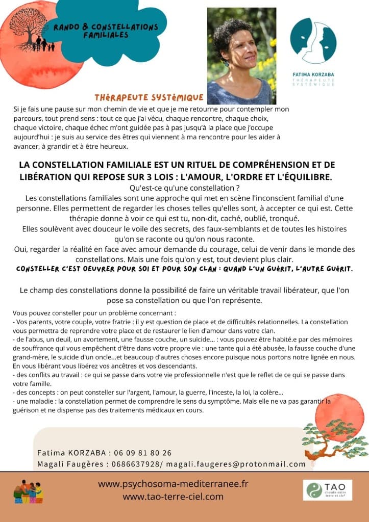 Fatima Korzaba — thérapeute systémique et constellations
